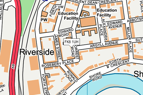 FK8 1UH map - OS OpenMap – Local (Ordnance Survey)