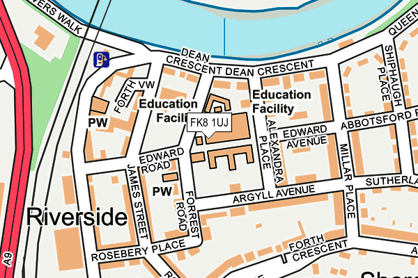 FK8 1UJ map - OS OpenMap – Local (Ordnance Survey)