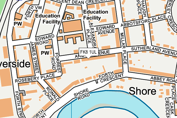 FK8 1UL map - OS OpenMap – Local (Ordnance Survey)