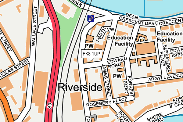 FK8 1UP map - OS OpenMap – Local (Ordnance Survey)