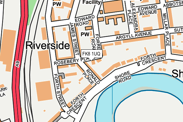 FK8 1UQ map - OS OpenMap – Local (Ordnance Survey)