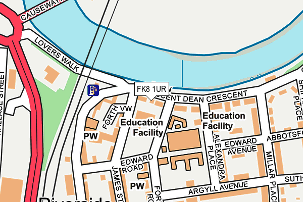 FK8 1UR map - OS OpenMap – Local (Ordnance Survey)