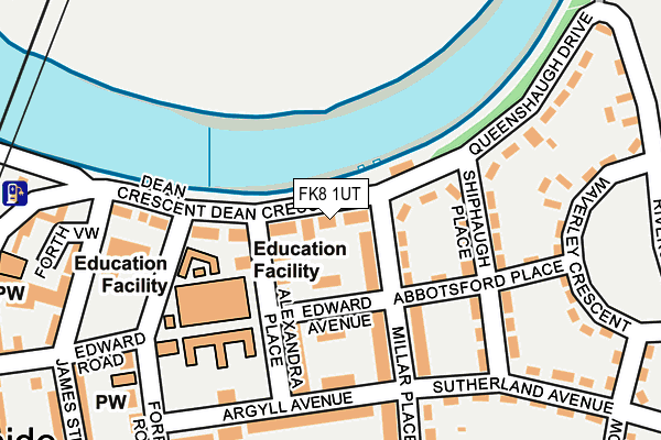 FK8 1UT map - OS OpenMap – Local (Ordnance Survey)