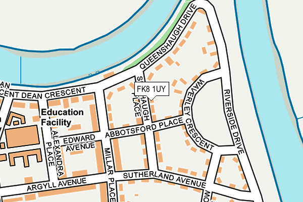FK8 1UY map - OS OpenMap – Local (Ordnance Survey)