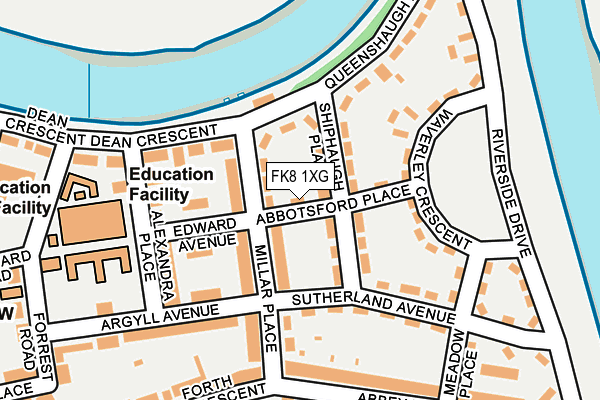 FK8 1XG map - OS OpenMap – Local (Ordnance Survey)