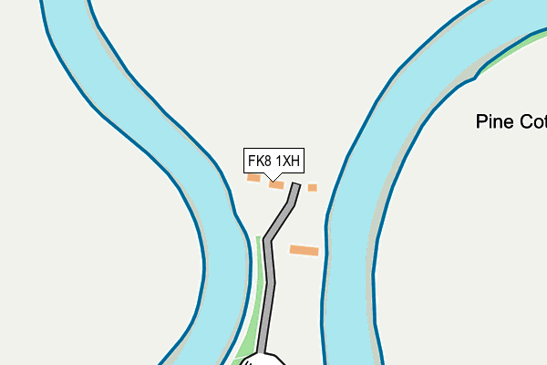 FK8 1XH map - OS OpenMap – Local (Ordnance Survey)