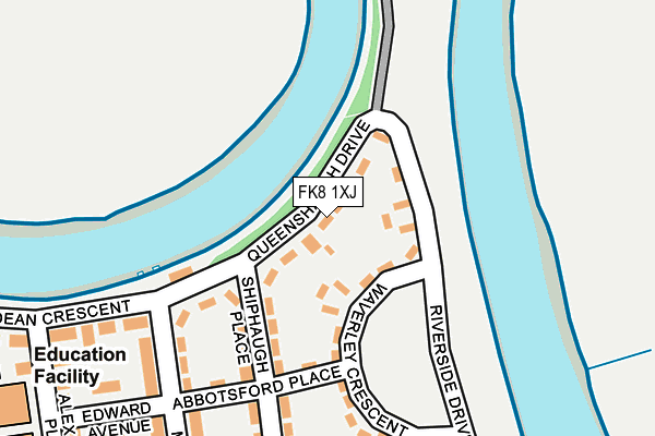 FK8 1XJ map - OS OpenMap – Local (Ordnance Survey)