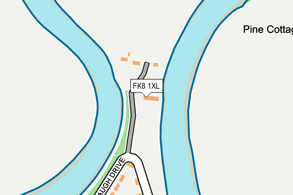 FK8 1XL map - OS OpenMap – Local (Ordnance Survey)