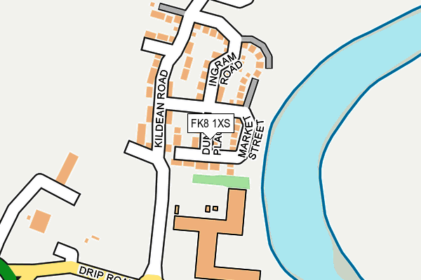 FK8 1XS map - OS OpenMap – Local (Ordnance Survey)