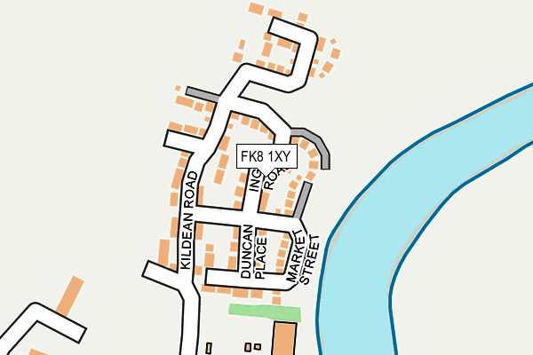 FK8 1XY map - OS OpenMap – Local (Ordnance Survey)