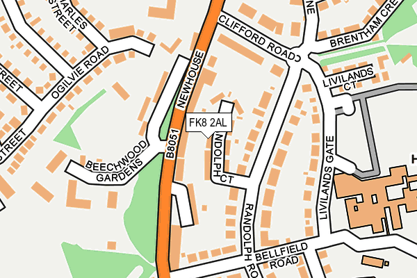 FK8 2AL map - OS OpenMap – Local (Ordnance Survey)
