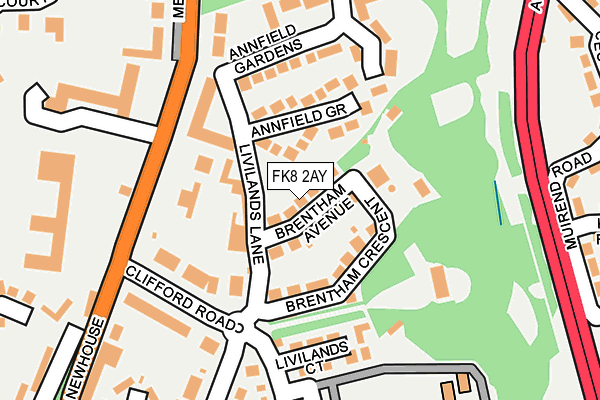 FK8 2AY map - OS OpenMap – Local (Ordnance Survey)