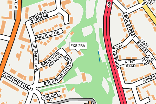 FK8 2BA map - OS OpenMap – Local (Ordnance Survey)