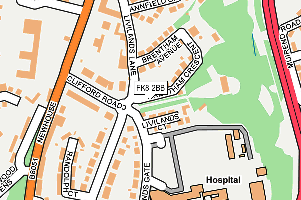 FK8 2BB map - OS OpenMap – Local (Ordnance Survey)