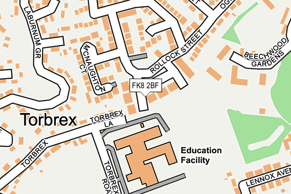 FK8 2BF map - OS OpenMap – Local (Ordnance Survey)