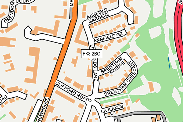 FK8 2BG map - OS OpenMap – Local (Ordnance Survey)