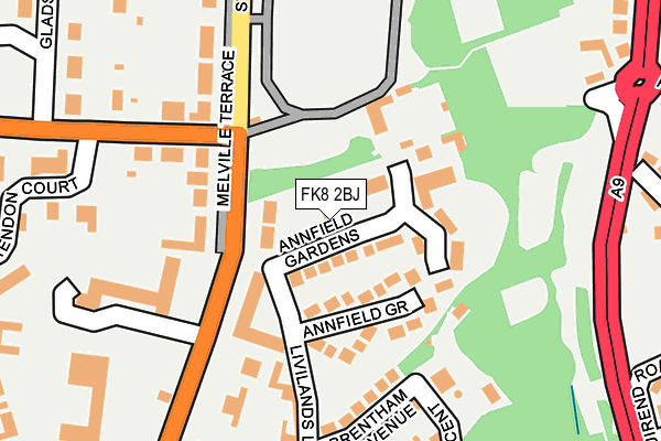 FK8 2BJ map - OS OpenMap – Local (Ordnance Survey)