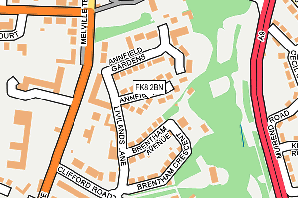 FK8 2BN map - OS OpenMap – Local (Ordnance Survey)