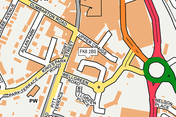 FK8 2BS map - OS OpenMap – Local (Ordnance Survey)