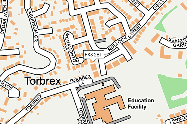 FK8 2BT map - OS OpenMap – Local (Ordnance Survey)