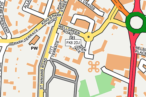 FK8 2DJ map - OS OpenMap – Local (Ordnance Survey)