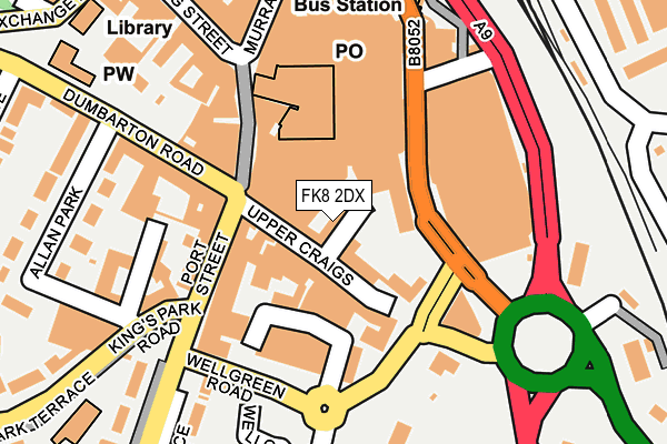 FK8 2DX map - OS OpenMap – Local (Ordnance Survey)