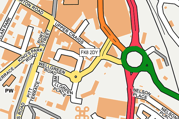 FK8 2DY map - OS OpenMap – Local (Ordnance Survey)