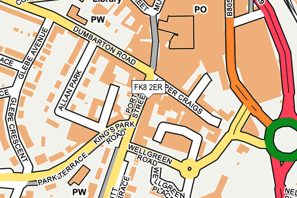 FK8 2ER map - OS OpenMap – Local (Ordnance Survey)