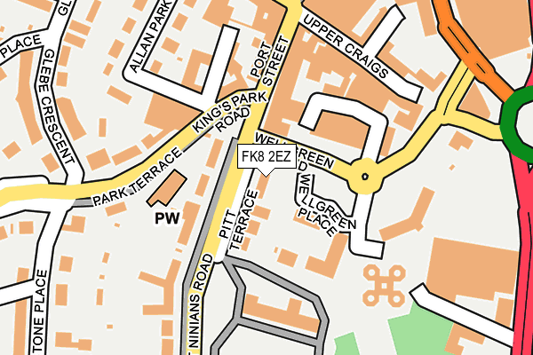 FK8 2EZ map - OS OpenMap – Local (Ordnance Survey)