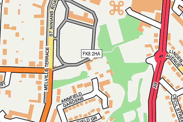 FK8 2HA map - OS OpenMap – Local (Ordnance Survey)