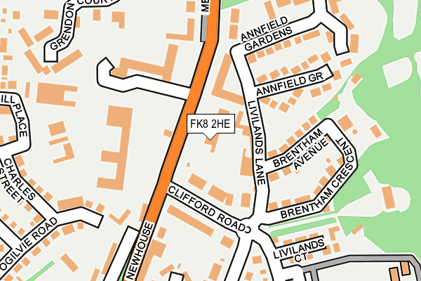 FK8 2HE map - OS OpenMap – Local (Ordnance Survey)