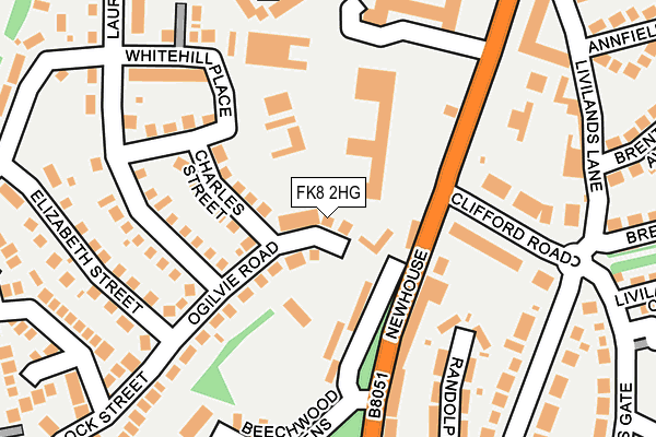 FK8 2HG map - OS OpenMap – Local (Ordnance Survey)