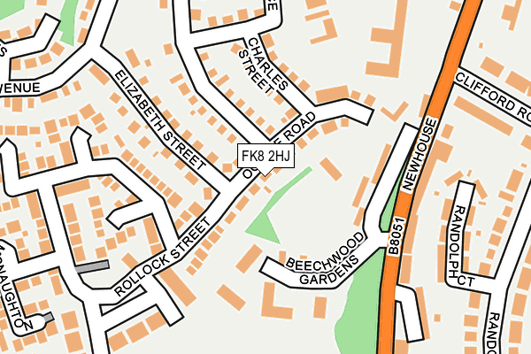 FK8 2HJ map - OS OpenMap – Local (Ordnance Survey)