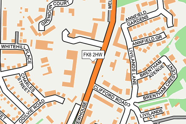 FK8 2HW map - OS OpenMap – Local (Ordnance Survey)