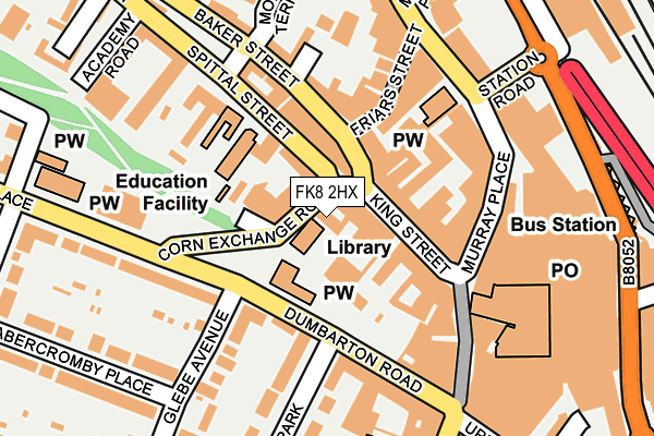 FK8 2HX map - OS OpenMap – Local (Ordnance Survey)