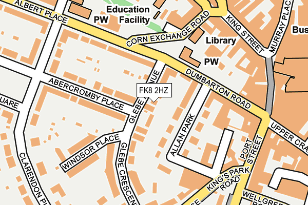 FK8 2HZ map - OS OpenMap – Local (Ordnance Survey)