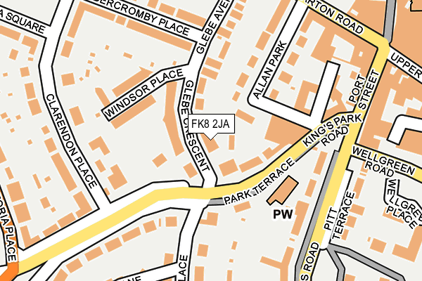 FK8 2JA map - OS OpenMap – Local (Ordnance Survey)