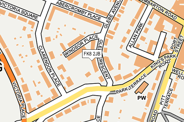 FK8 2JB map - OS OpenMap – Local (Ordnance Survey)