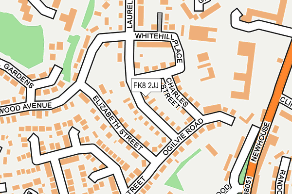 FK8 2JJ map - OS OpenMap – Local (Ordnance Survey)