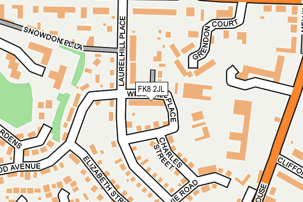 FK8 2JL map - OS OpenMap – Local (Ordnance Survey)