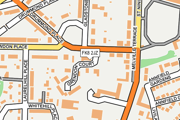 FK8 2JZ map - OS OpenMap – Local (Ordnance Survey)