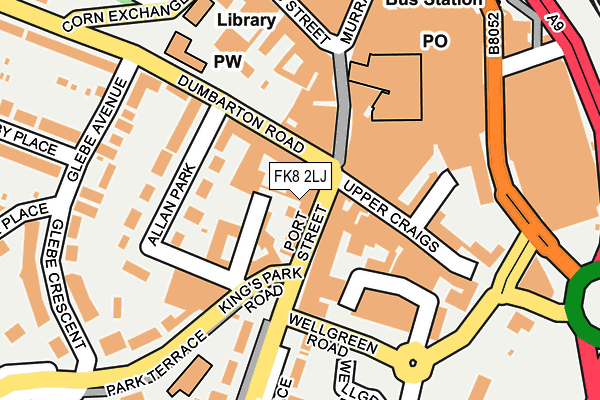 FK8 2LJ map - OS OpenMap – Local (Ordnance Survey)