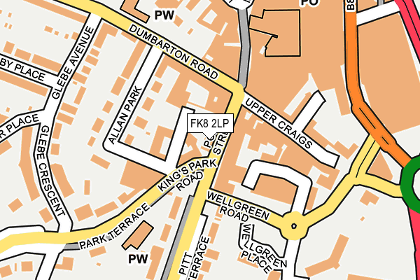 FK8 2LP map - OS OpenMap – Local (Ordnance Survey)