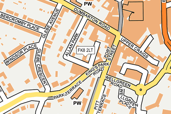 FK8 2LT map - OS OpenMap – Local (Ordnance Survey)