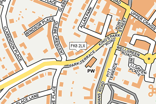 FK8 2LX map - OS OpenMap – Local (Ordnance Survey)