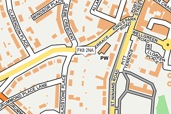 FK8 2NA map - OS OpenMap – Local (Ordnance Survey)