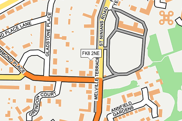 FK8 2NE map - OS OpenMap – Local (Ordnance Survey)