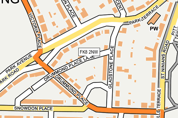 FK8 2NW map - OS OpenMap – Local (Ordnance Survey)