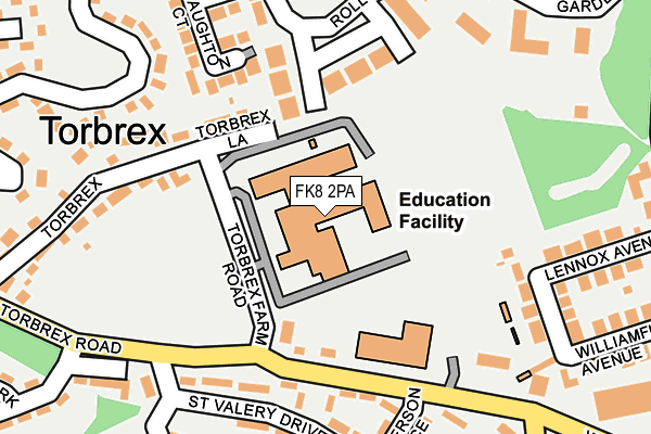 FK8 2PA map - OS OpenMap – Local (Ordnance Survey)