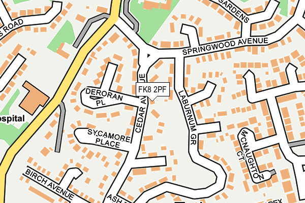 FK8 2PF map - OS OpenMap – Local (Ordnance Survey)